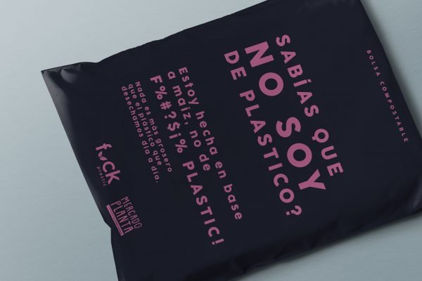 Pack 50 Bolsas Compostables Ecommerce – Pink 45x60cms - Fuck Plastic Chile
